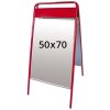 Expo Sign Kundenstopper mit Logo schild - 50x70 cm - rot #1